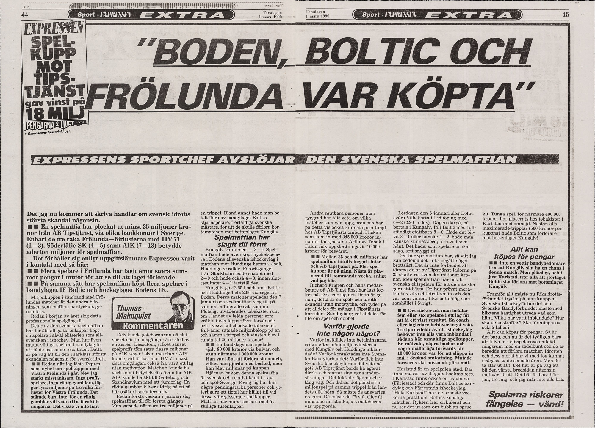 Foto på Artikeln ”Boden, Boltic och Frölunda var köpta”