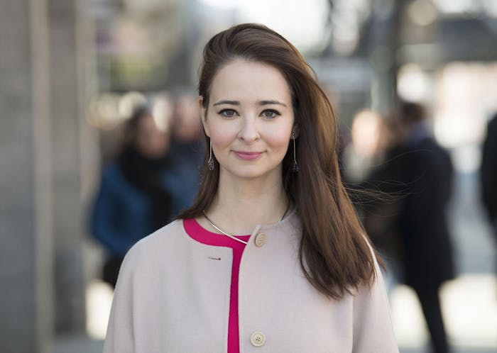 Alice Teodorescu Måwe, tidigare pol. redaktör på liberala Göteborgs-Posten, nu huvudsekretare för M:s nya idéprogram.